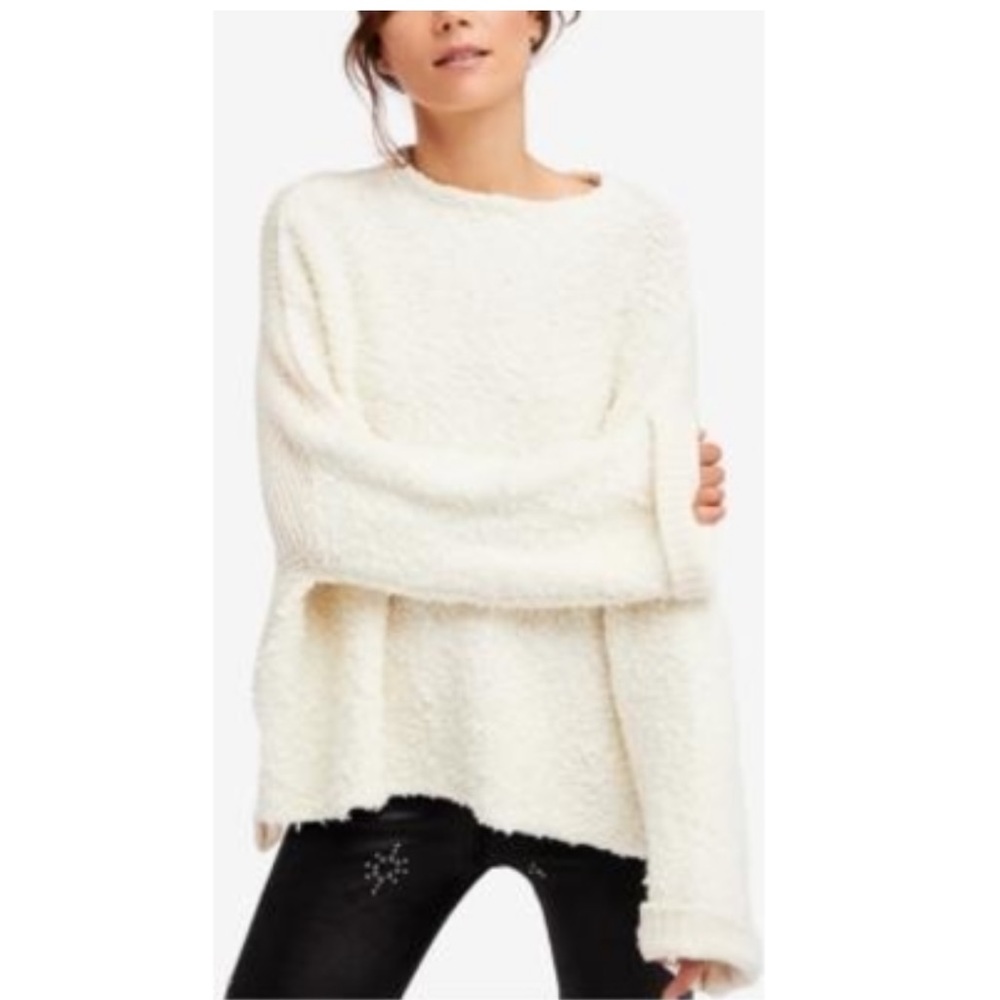 Free People Cuddle Up Sweater - Cream (Small)